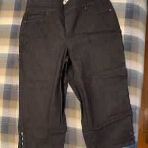 Black Denim Capri Pants